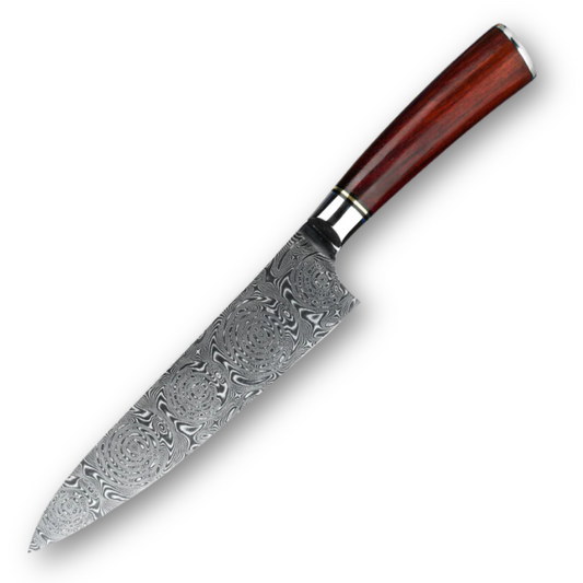 KnifeMasterz™ | Rosewood Damascus Steel Chef Knife | Kitchen Knife