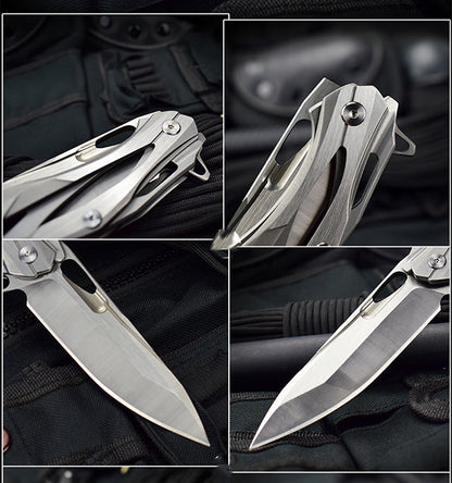 KnifeMasterz™ | D2 steel folding knife, high hardness for outdoor excellence | Camping Knives