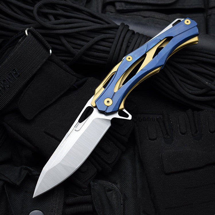 KnifeMasterz™ | D2 steel folding knife, high hardness for outdoor excellence | Camping Knives
