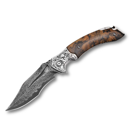 KnifeMasterz™ | Damascus Steel Folding Knife | Camping Knives